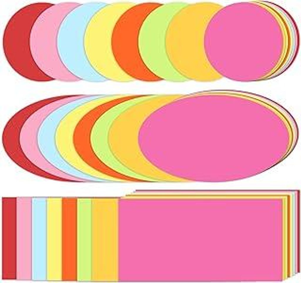 816 Blatt Moderationskarten, 3 Formen Karteikarten Blanko Lernkarten Wortkarten Präsentationskarten für Büro Schule Familie DIY Basteln