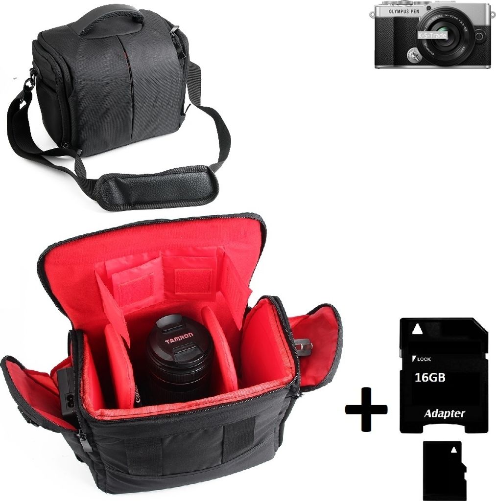 Kompatibel mit Olympus PEN E-P7 Kameratasche Fototasche Umhängetasche Schultertasche Zubehör Tasche mit Zusatzfächern, Regenschutz Trennwänden +