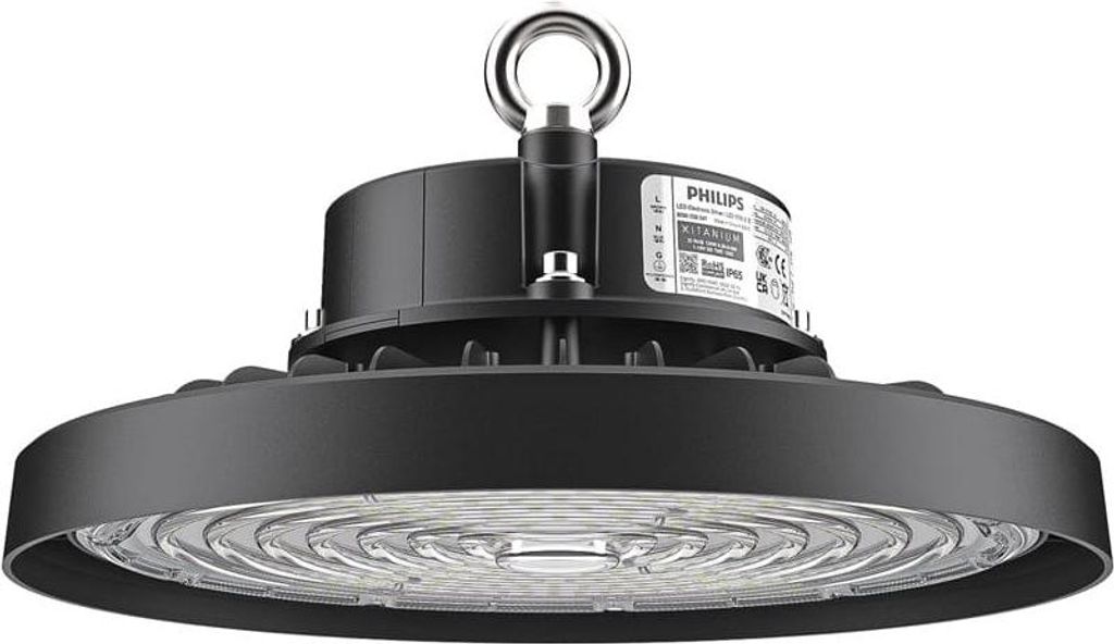 hoftronic LED Hallenstrahler 150W 24000lm 6500K Schwarz IP65