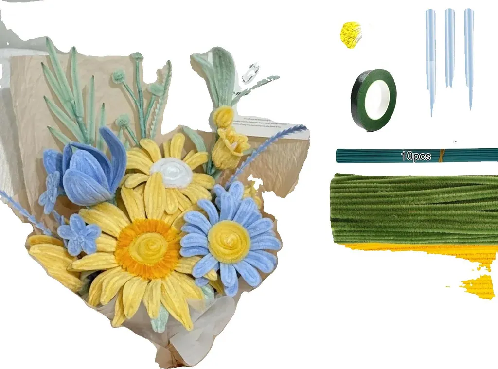 Set di scovolini, multicolore per progetti di bricolage, ideale per l'artigianato, stile 02