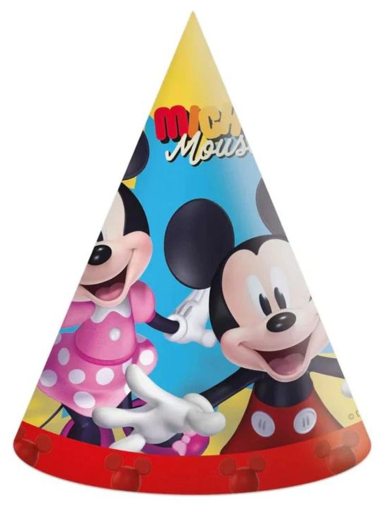 "Mickey Jump Into The Fun" Partydeko Artikel Variante: 6 Partyhüte Papier