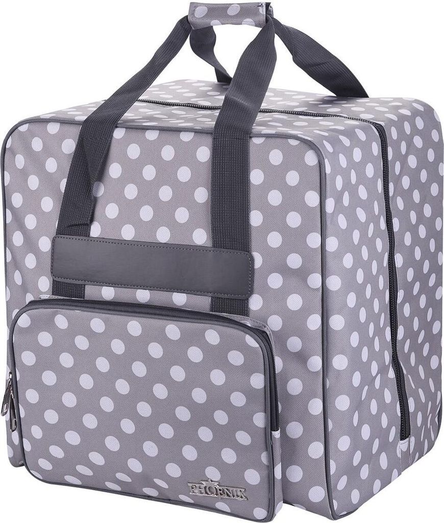 Phönix Overlocktasche Polka Dots grau Produktbild 