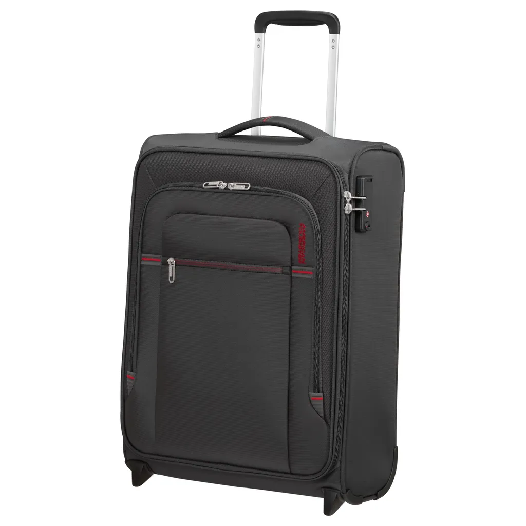 Valise Cabine Souple Crosstrack Upright 55cm TSA Anthracite et Rouge