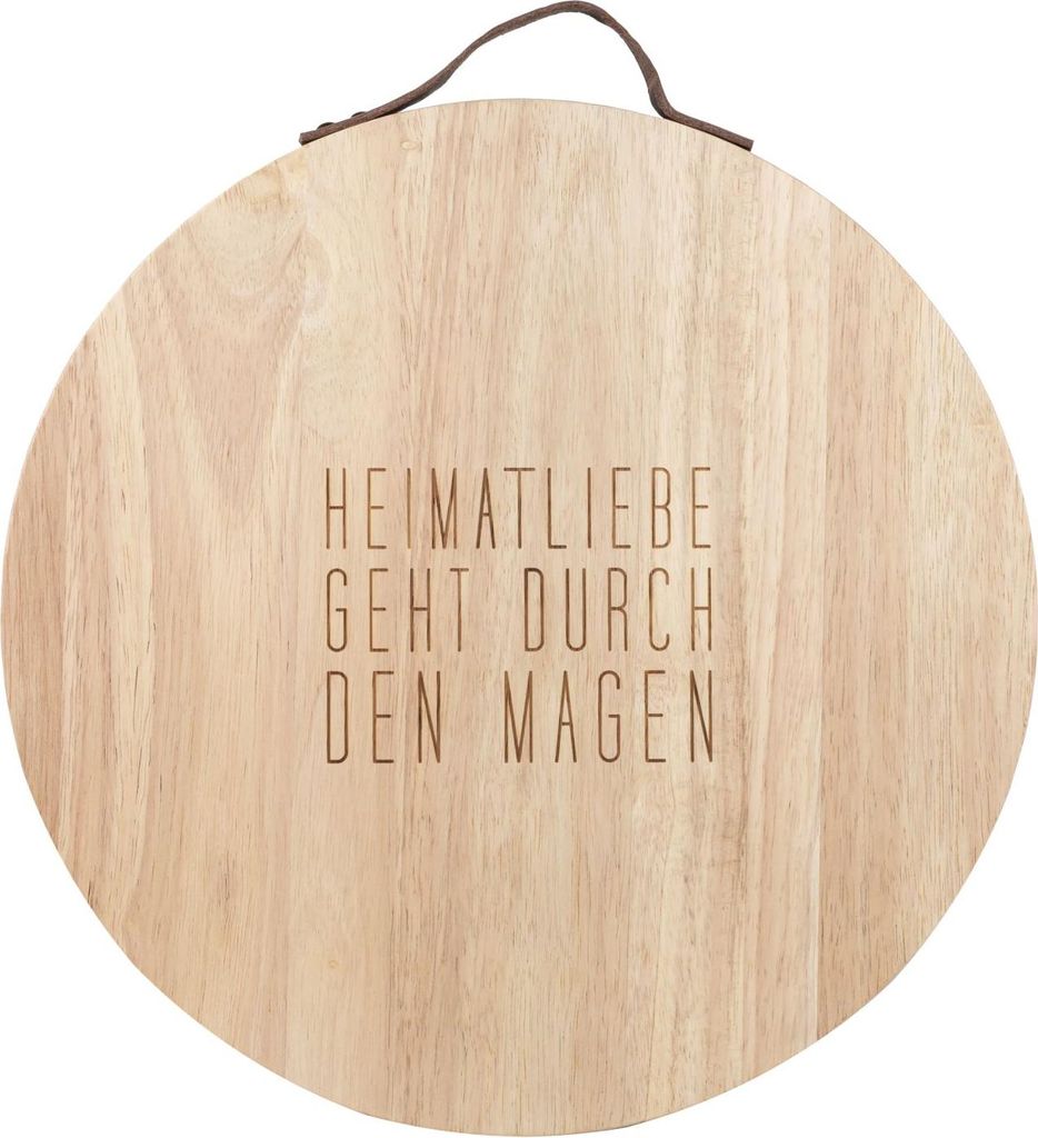 Schneidebrett "Heimatliebe geht durch den Magen"