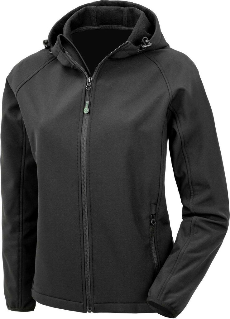 Result Recycled - Softshelljacke für Damen, Zum Bedrucken, 3 Lagen BC7230 (M) (Schwarz)