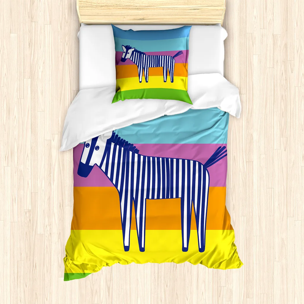 Copripiumino Bambini ABAKUHAUS Arcobaleno Zebra 135x200cm