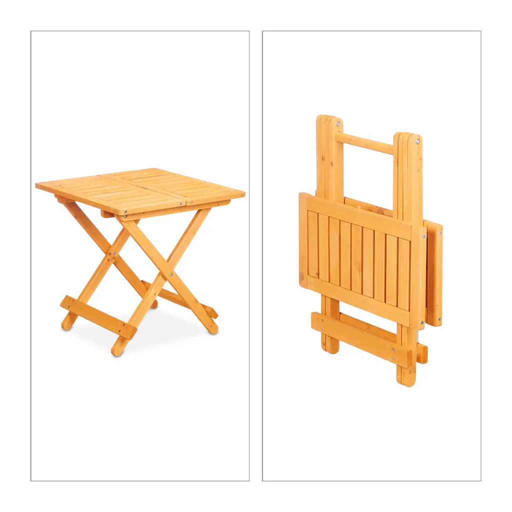 Petite Table Pliante en Bois Relaxdays Solution Salon et Studio Exigu - 9