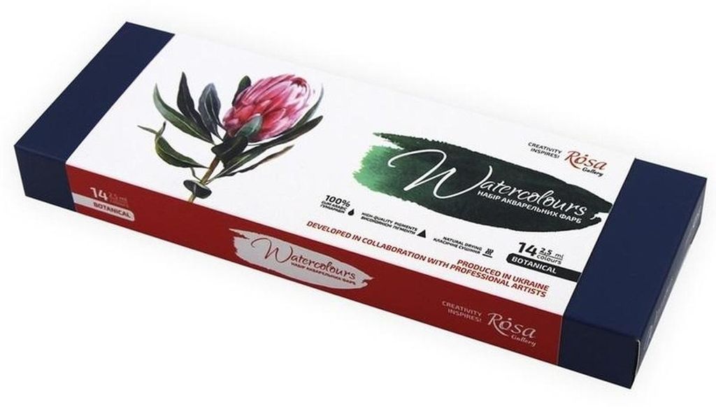 Rosa Gallery Aquarellfarben Set Botanical 14 Farben in Produktbild 