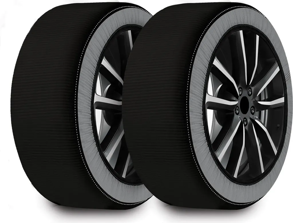 DAC | Calze da neve - 255/40 R18 - 2 pezzi - Catena da neve tessile per pneumatici - Omologata - DAC Easy GO 3D - Misura L