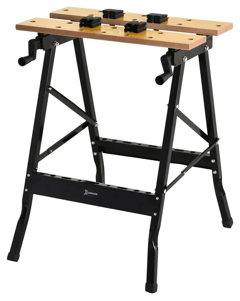 Table de travail pliable pour atelier avec pinces de serrage 120 cm