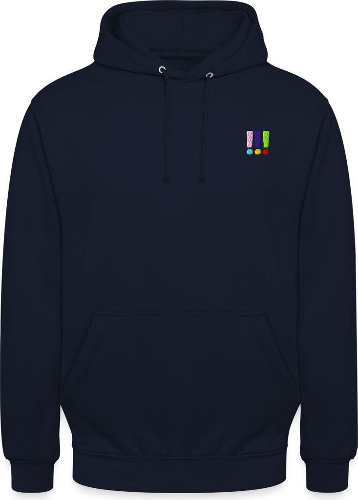 Spreadshirt Die Drei Ausrufezeichen Logo Stick Uni Hoodie, M, Navy