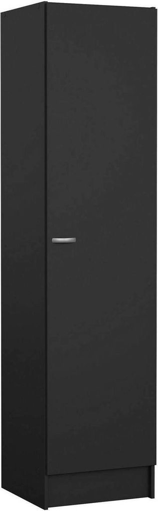 Großer Kleiderschrank Airone, Schlafzimmermöbel, Schrank, Garderobe, 49x47 h200 cm, Schwarz