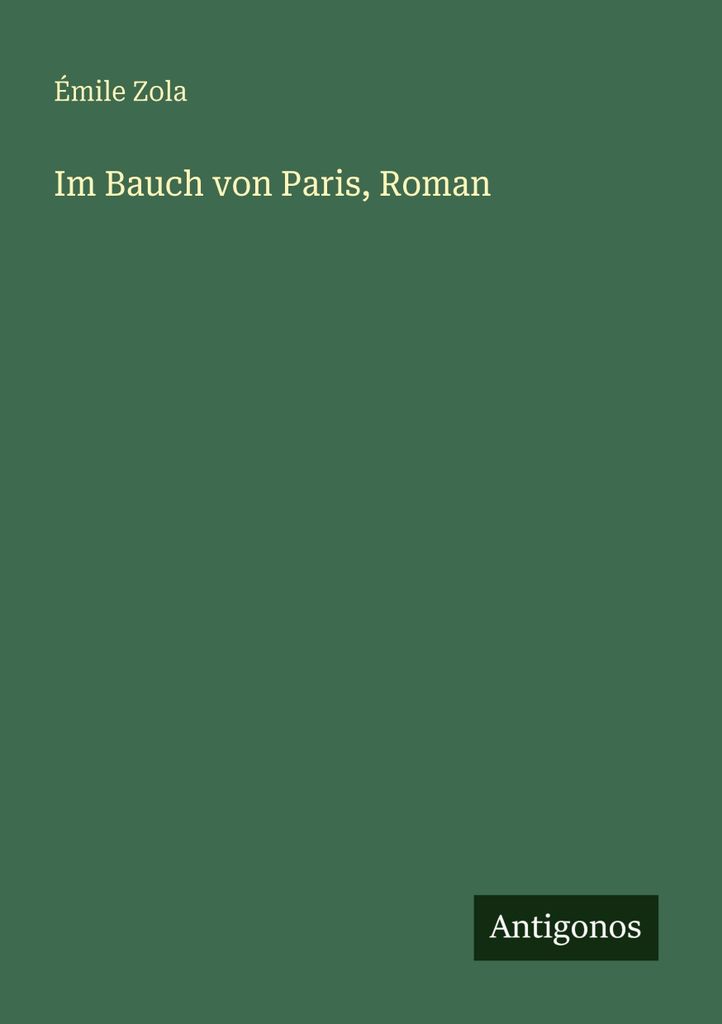 Im Bauch von Paris, Roman