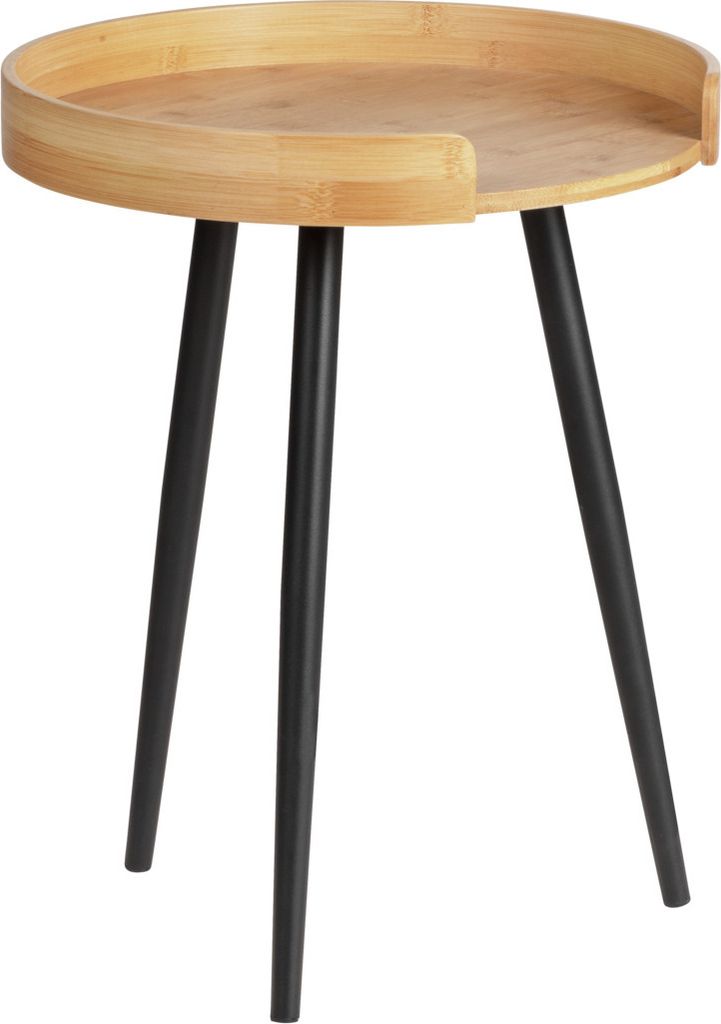 WENKO Beistelltisch Loft, aus Bambus und Metall, Schwarz