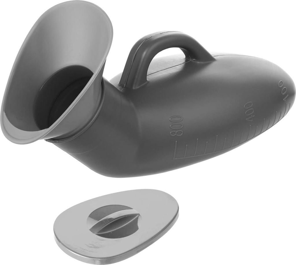 Männliches Tragbares Urinal - 800 ml Urinflasche für Männer - Weibliche Befestigung - Auslaufsicher - Auto Reisen Camping Altenpflege