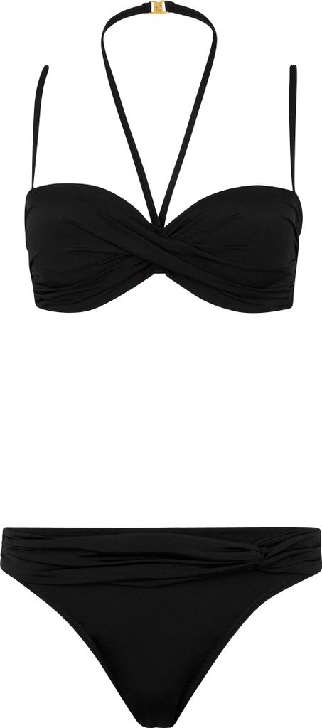 LASCANA Bügel-Bandeau-Bikini schwarz Größe 36 Cup D