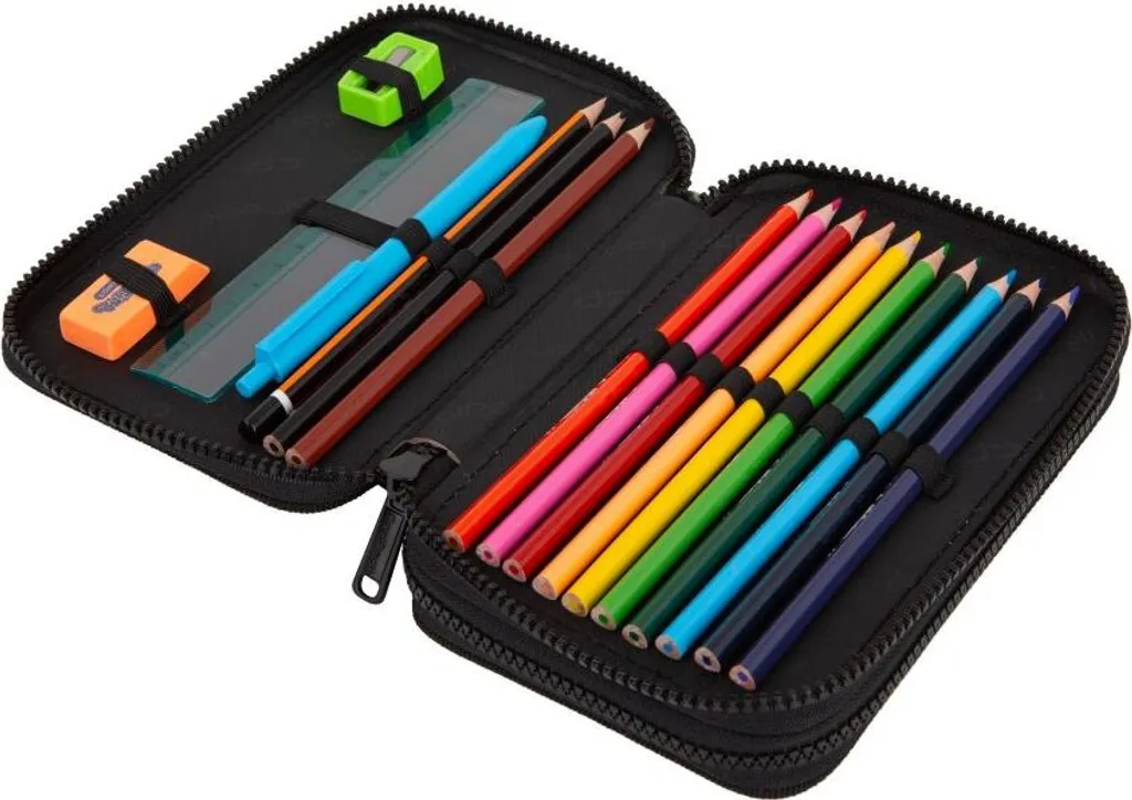 Trousse à crayons CoolPack JUMPER 2 HOBBY garnie avec double compartiment
