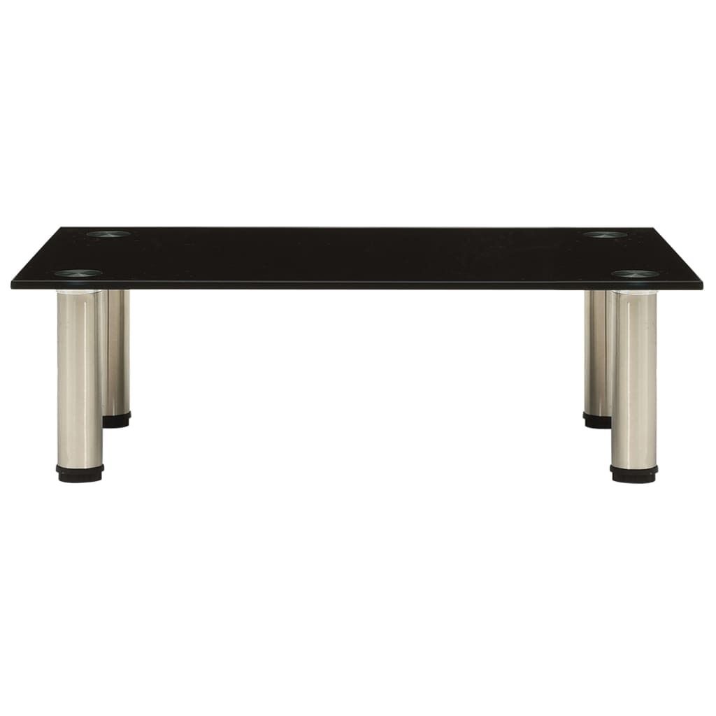 vidaXL TV-Tisch 60x35x17 cm Schwarz Hartglas Produktbild 