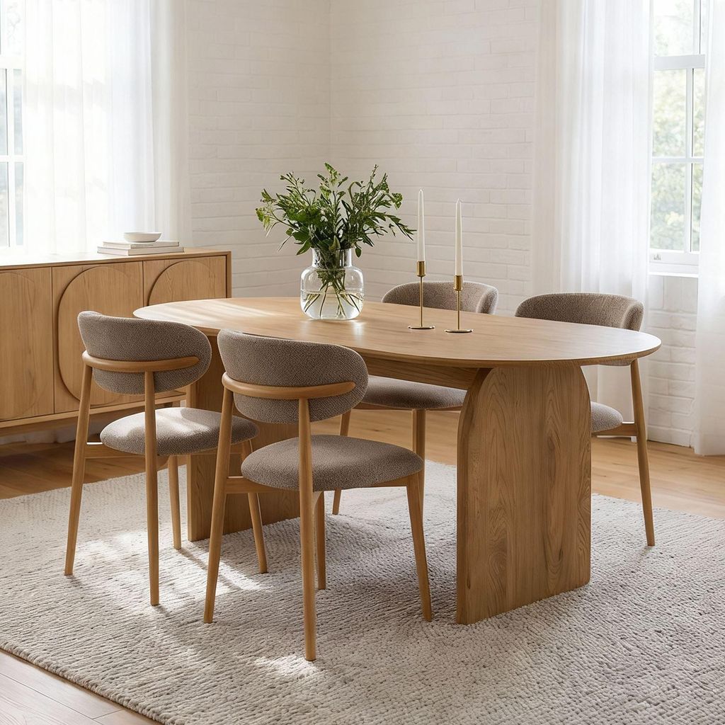 Essgruppe MALA/ARIEL mit Tisch und 4 Stühlen, 180x90 cm, Produktbild 
