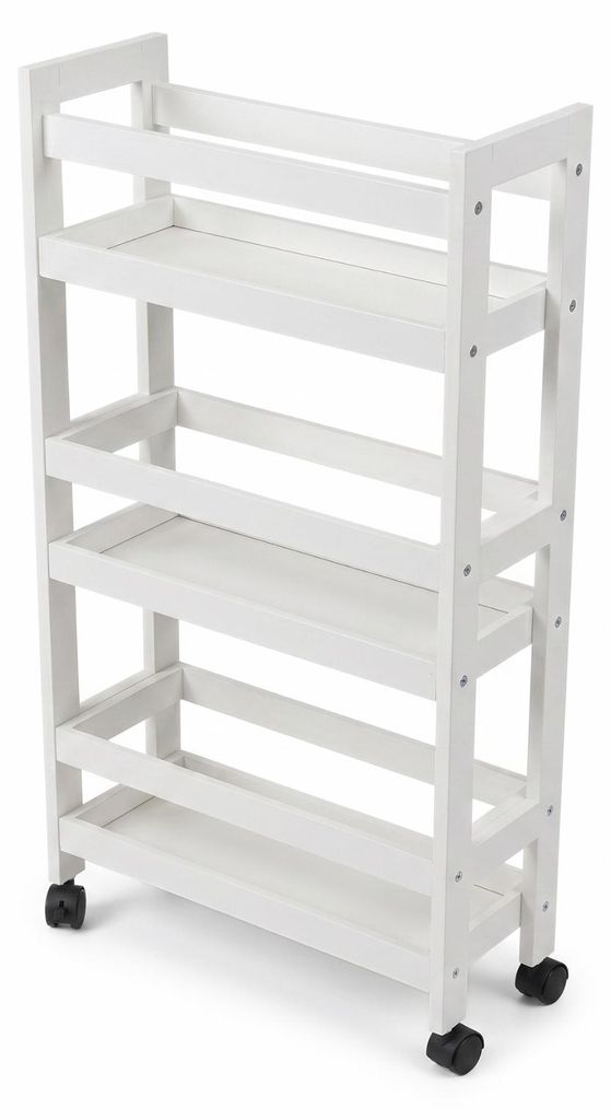 Wąski regał łazienkowy na kółkach, 3 półki KLUK, 38 x 15 x Zdjęcie produktu 