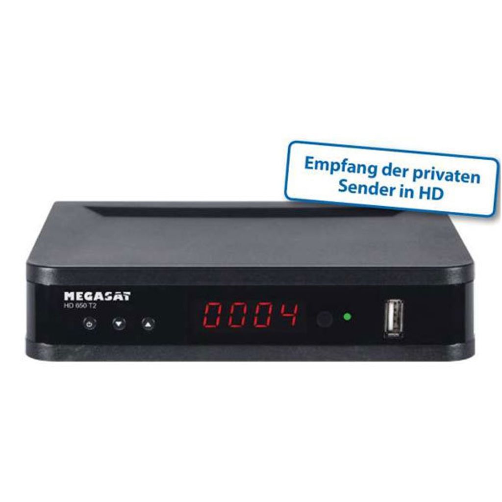 Megasat HD 650 T2+, DVB-T, DVB-T2, 1080p, H.264, H.265