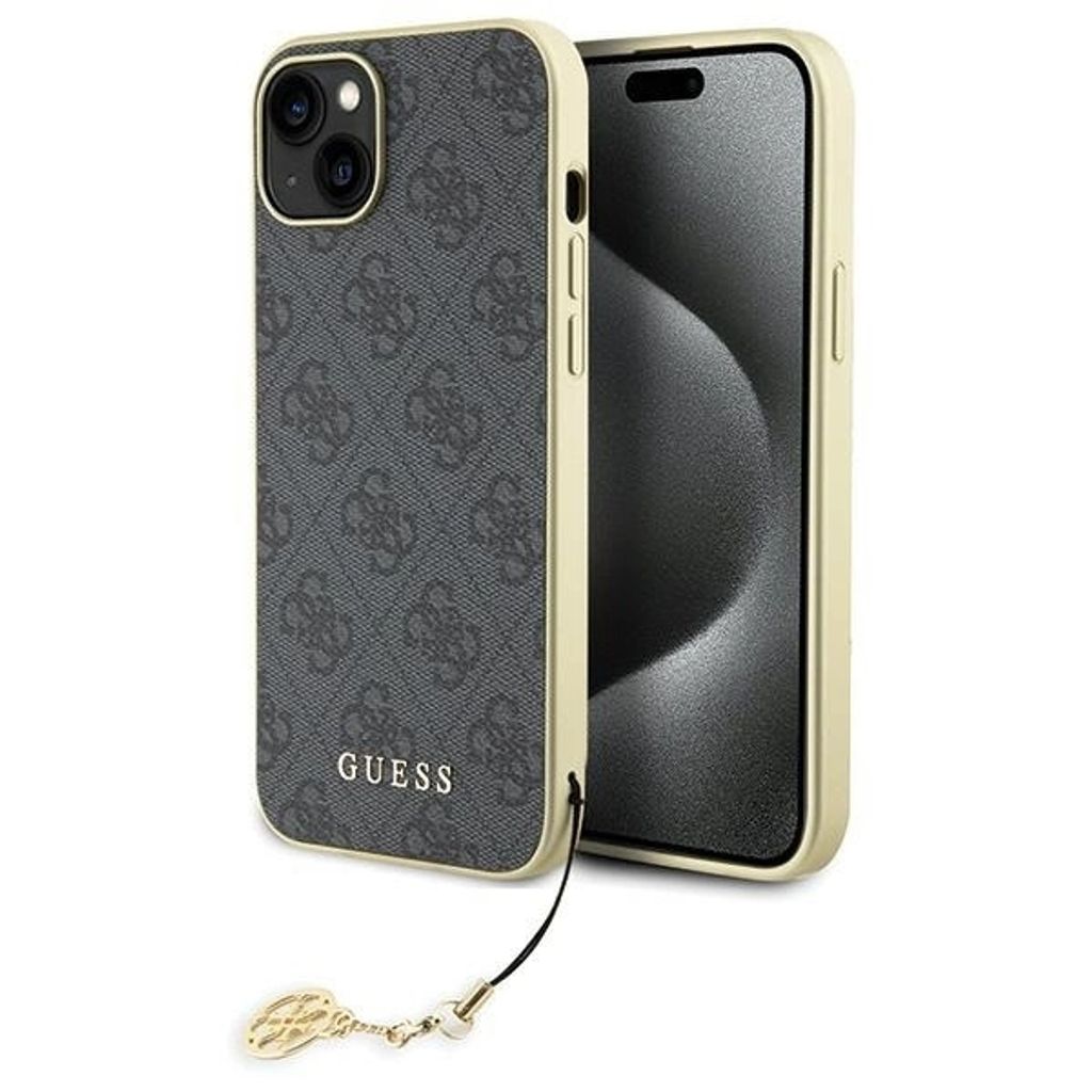 Etui Guess 4G Charms Collection do iPhone 15 Plus szary Zdjęcie produktu 