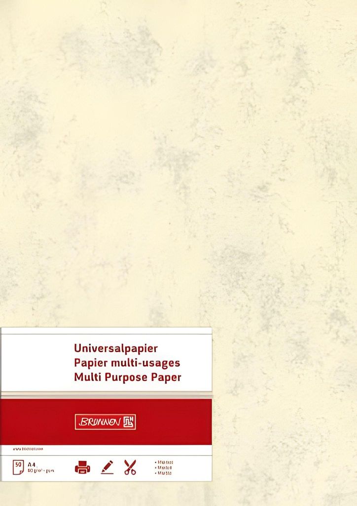 BRUNNEN Universalpapier A4 Marmor chamois 25 Blatt Produktbild 