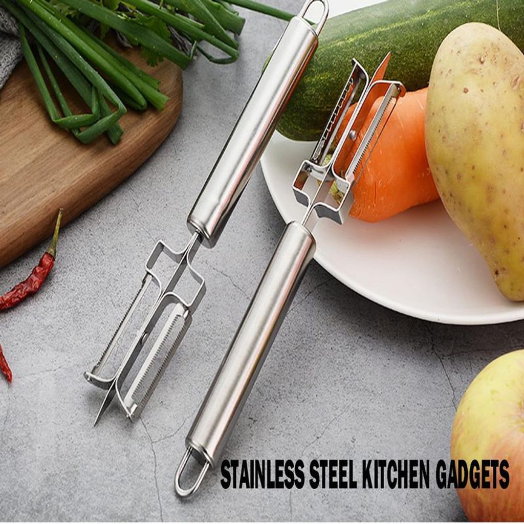 Sparschäler 3er Set Edelstahl 3-in-1 Küchen Schäler Julienne Klinge Kartoffel Gemüse Obst Schälen Haushalt Küche