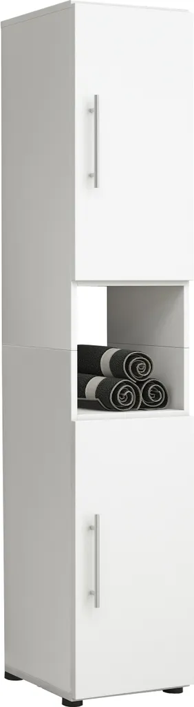 VCM Flandu Armoire de Salle de Bain Haute - Meuble de Rangement 153 cm