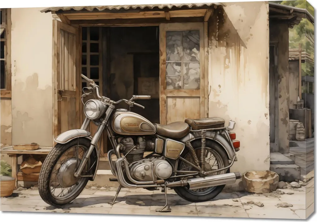 Image Moto Fuite Solitaire 100x70 cm - Impression Qualité Galerie d'Art