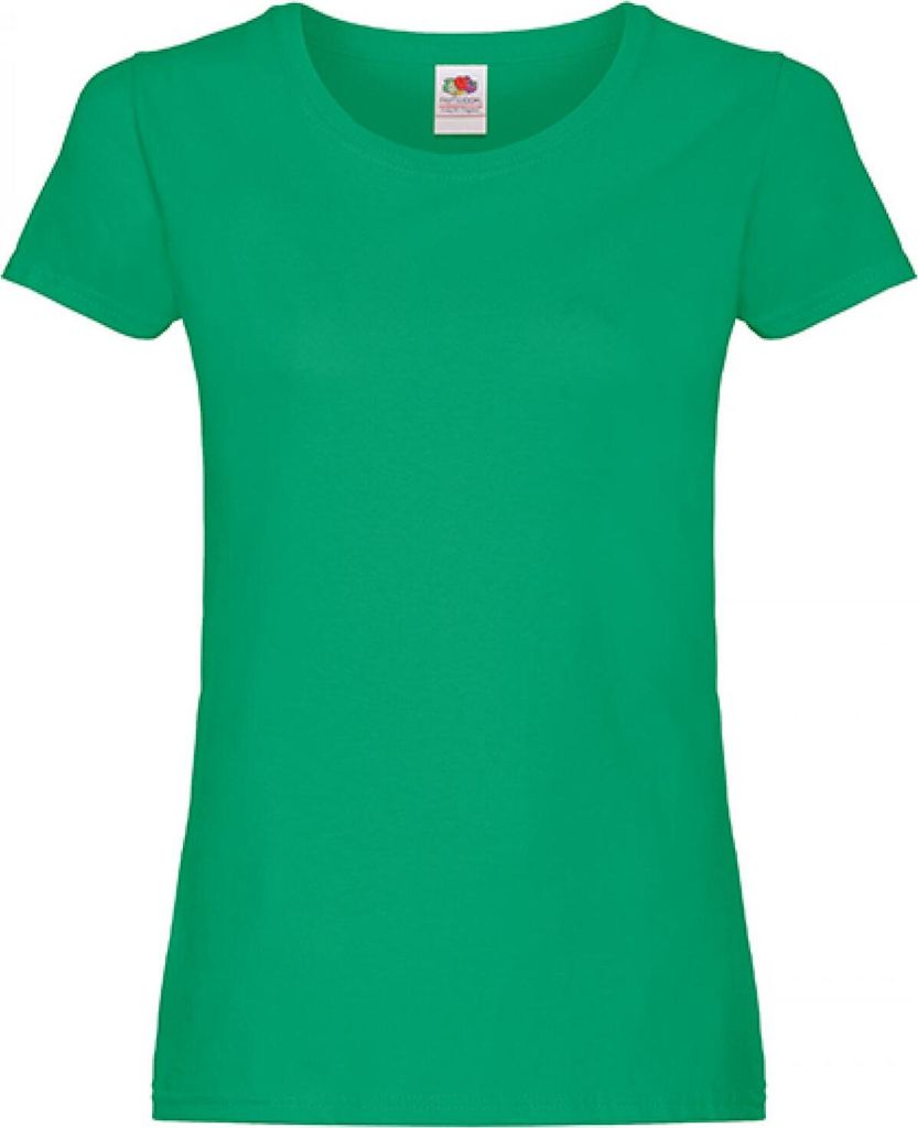 Fruit of the Loom 61-420-0 | Damen Original T Lady-Fit / Belcoro Garn - Farbe: Kelly Green - Größe: XS