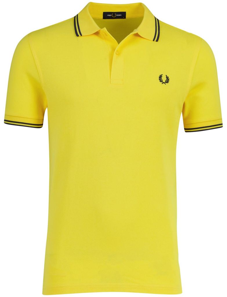 Poloshirt 2-Knopf-Piqué Fred Perry gelb 100% Baumwolle Produktbild 
