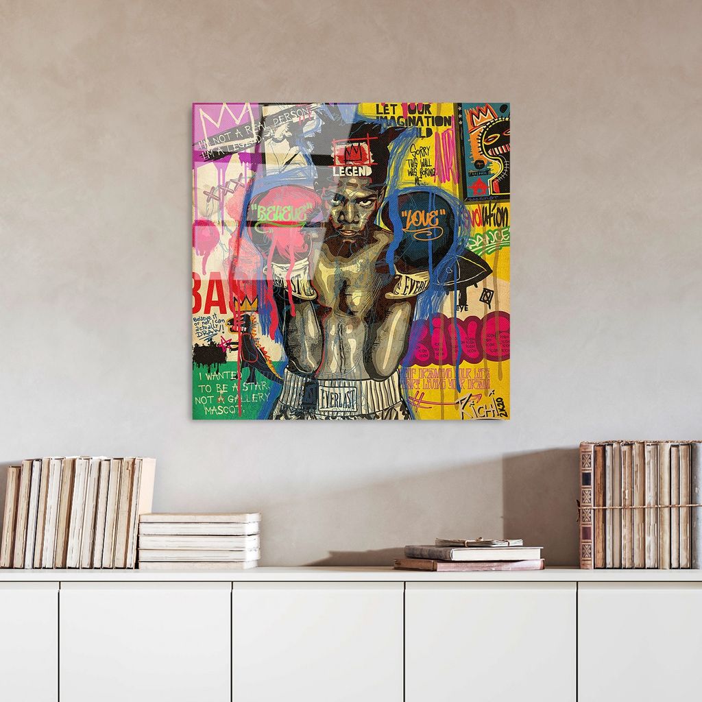 Wallity, UV-815 - 50 x 50, Dekorative Malerei aus gehärtetem Glas, Mehrfarbig, 100 % gehärtetes Glas, 50 x 50 cm