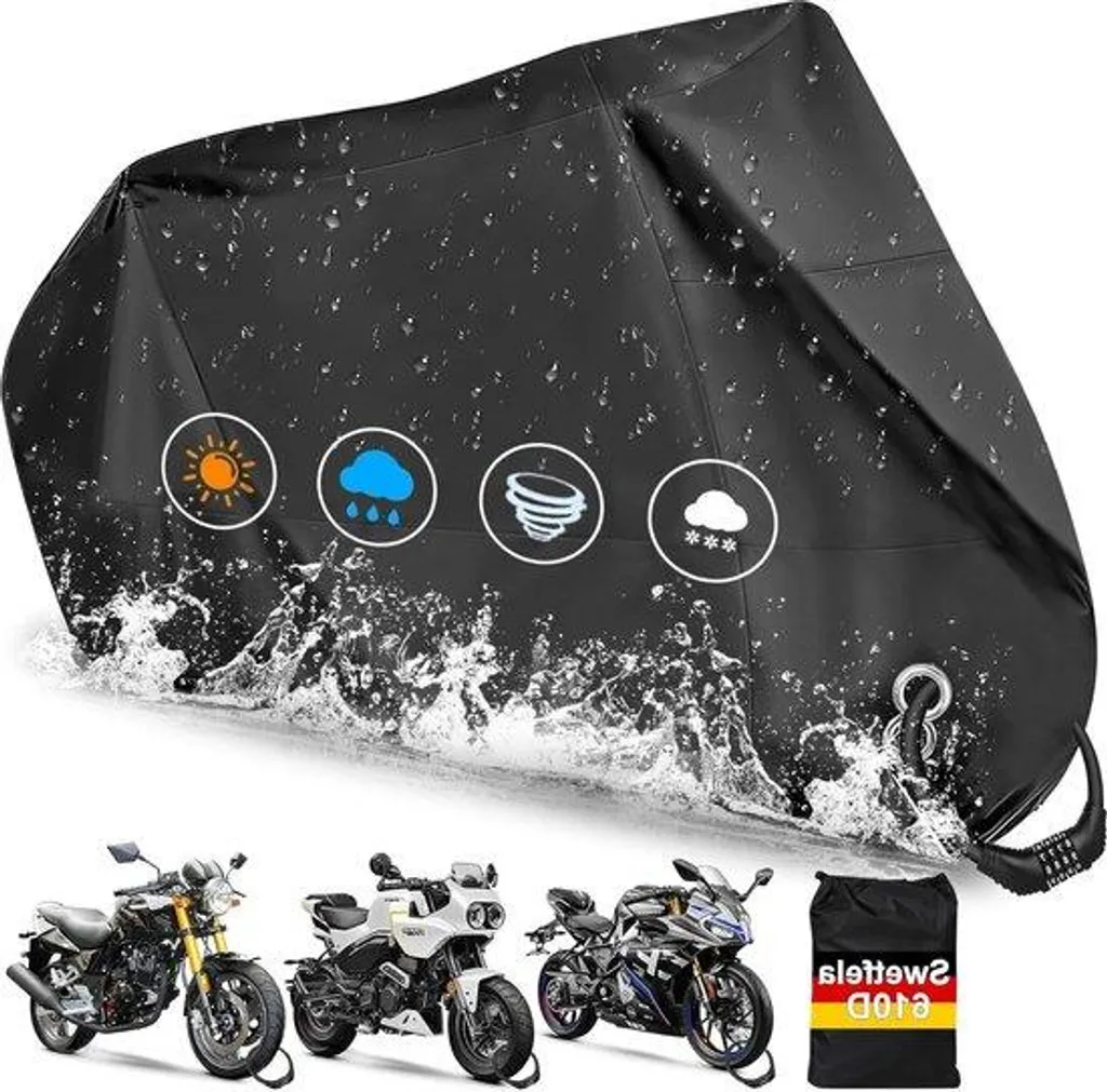 Bâche moto extérieure étanche et anti-UV avec doublure anti-rayures
