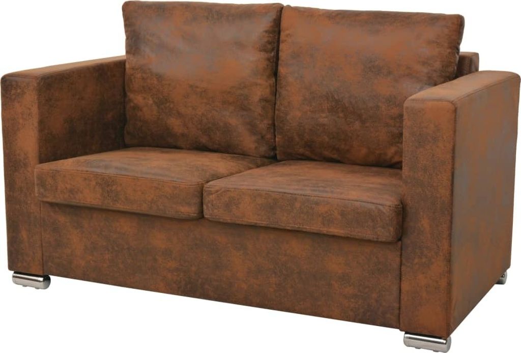Sofa 2-Sitzer 137x73x82 cm Wildleder-Optik