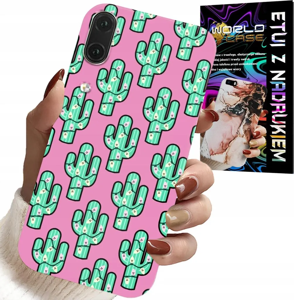 Custodia per Huawei P20 - Cactus, Cactus su sfondo rosa + Pellicola protettiva