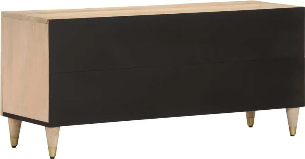 Base TV 105cm Legno di Mango e Ferro | Mobile Massiccio Alta Qualità - 4