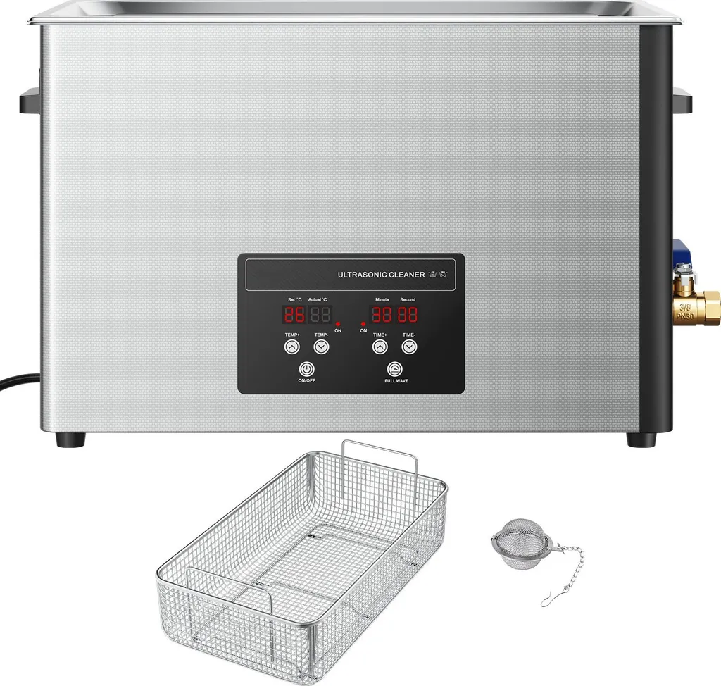 SucceBuy Nettoyeur à Ultrasons 30L - Machine Inox 480W avec Panier