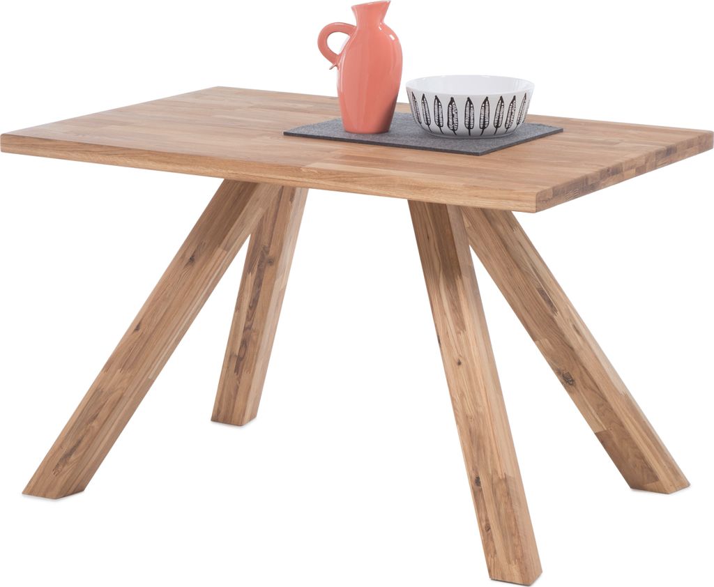Esstisch LEONARD MINI Esszimmer Tisch Massivholz Eiche geölt rechteckig 120cm