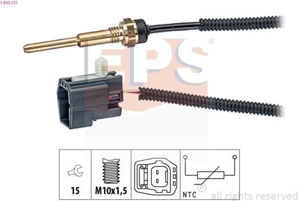 EPS 1.830.331 Kühlmitteltemperatursensor für FORD Transit Mk6 Kasten (V347, V348, FA) Transit Mk6 Bus (V347, V348, FD, FB, FS, FZ, FC) TRANSIT Bus