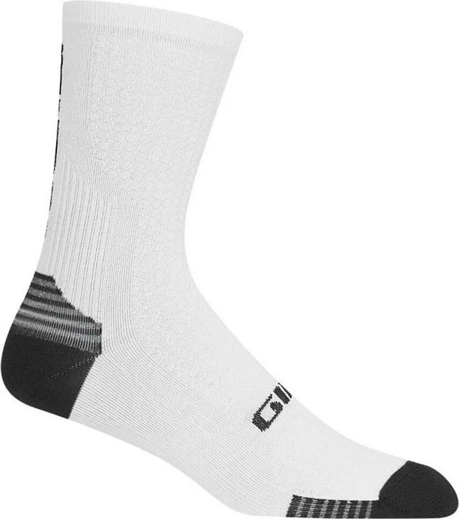 Chaussettes HRC + Grip Weiß/Schwarz en taille 43-45 pour le cyclisme