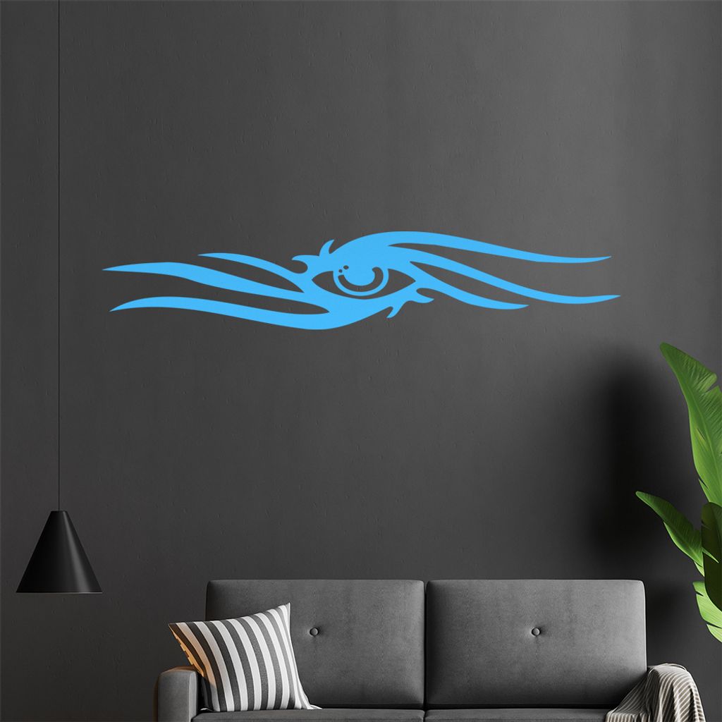 Tribal Auge Wandtattoo in 6 Größen - Wandaufkleber Wall Sticker - Dekoration, Küche, Wohnzimmer, Schlafzimmer, Badezimmer