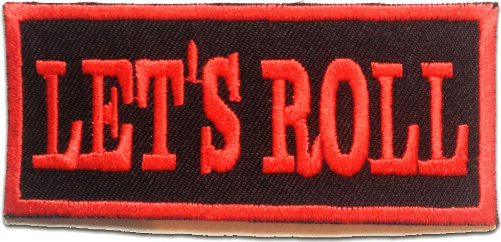 Let''S Roll Rock - Aufnäher, Bügelbild, Aufbügler, Applikationen, Patches, Flicken, Zum Aufbügeln, Größe: 8.7 x 3.9 cm