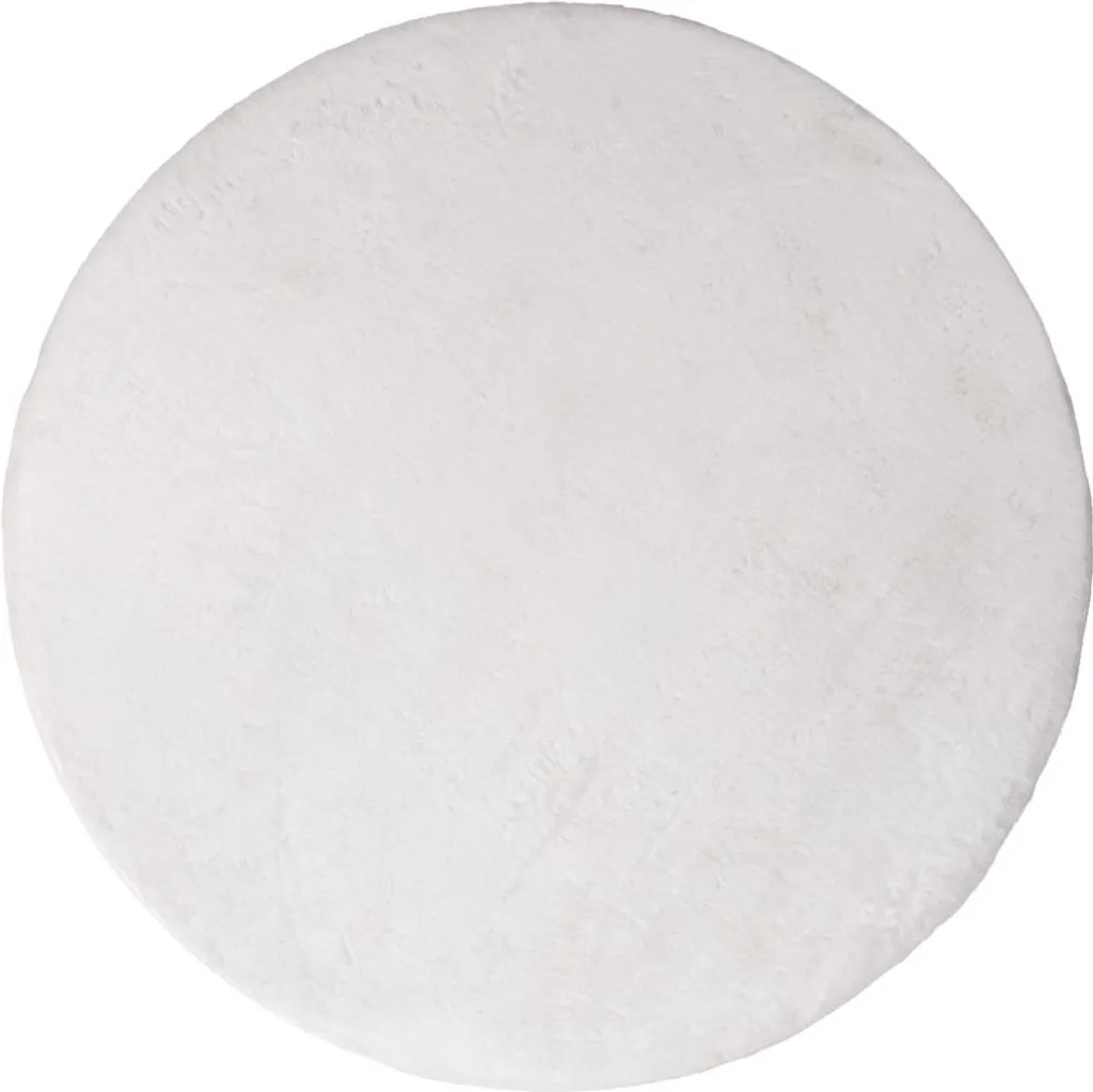 Tapis Pavia Blanc 160 cm Moelleux et Facile d'Entretien pour Sol Froid