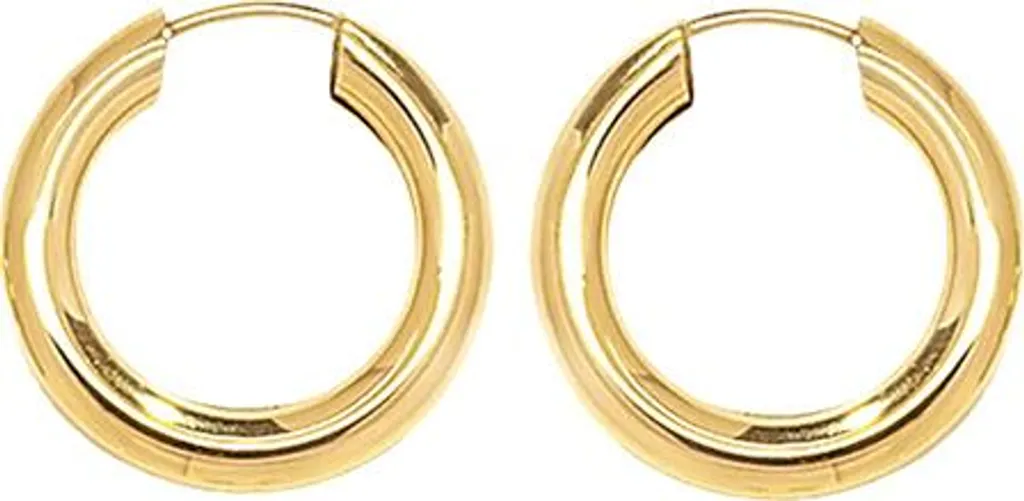 Petites Créoles Or 375/1000 de 12mm : Bijou Brillant et Robuste Femme
