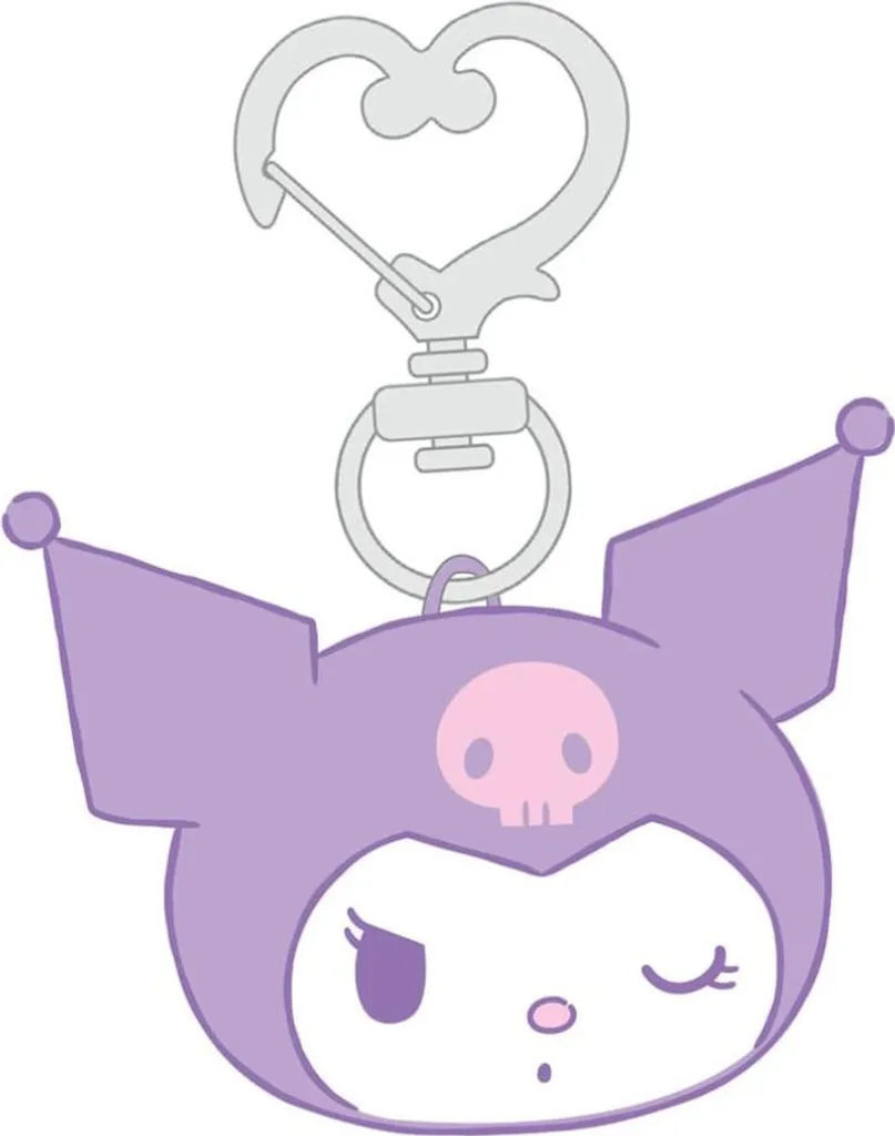 Portachiavi Kuromi Peluche per Chiavi e Borse | Gadget Sanrio Resistente