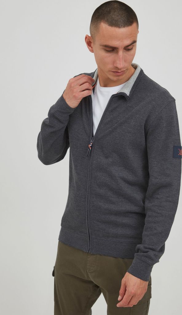 INDICODE IDArcelio Herren Arcelio Sweatshirt Zip-Jacke mit Stehkragen