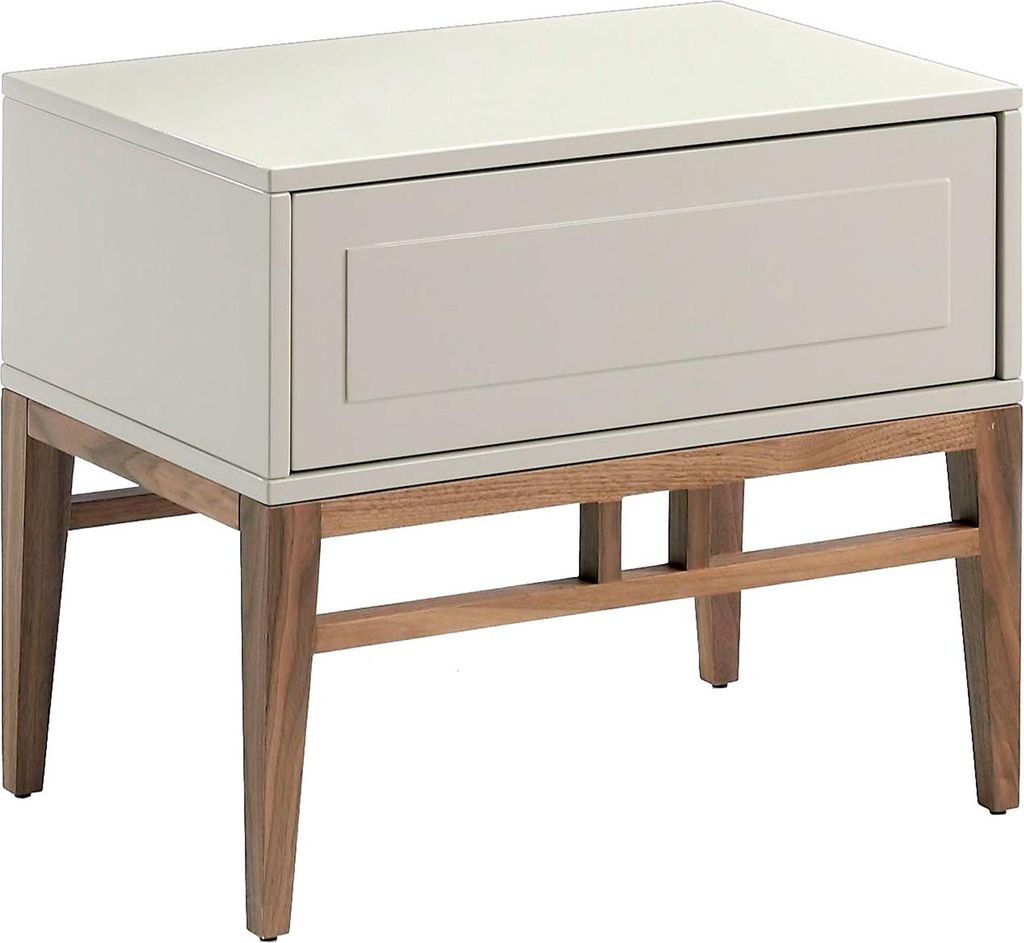 Angel Cerdá Nachttisch in Beige und Walnussholz 7035