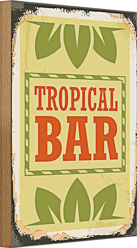 Holzschild 20x30cm Tropical Bar Sommer
