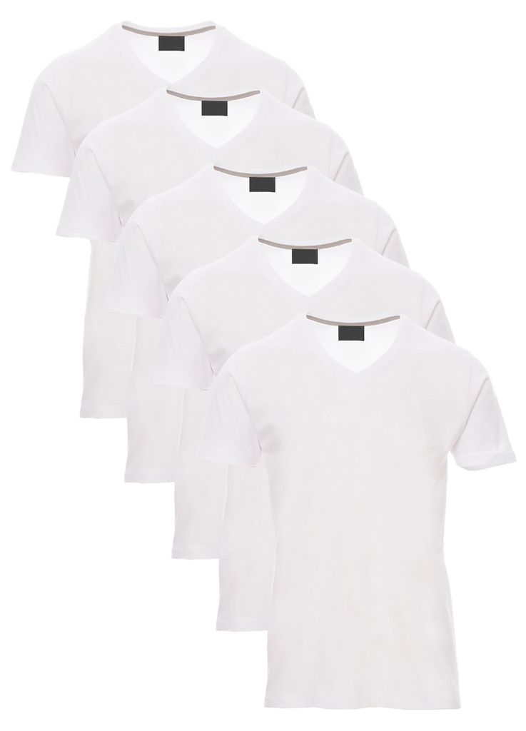Mivaro Herren T-Shirt 5er Pack V-Ausschnitt - V-Neck Shirt Produktbild 
